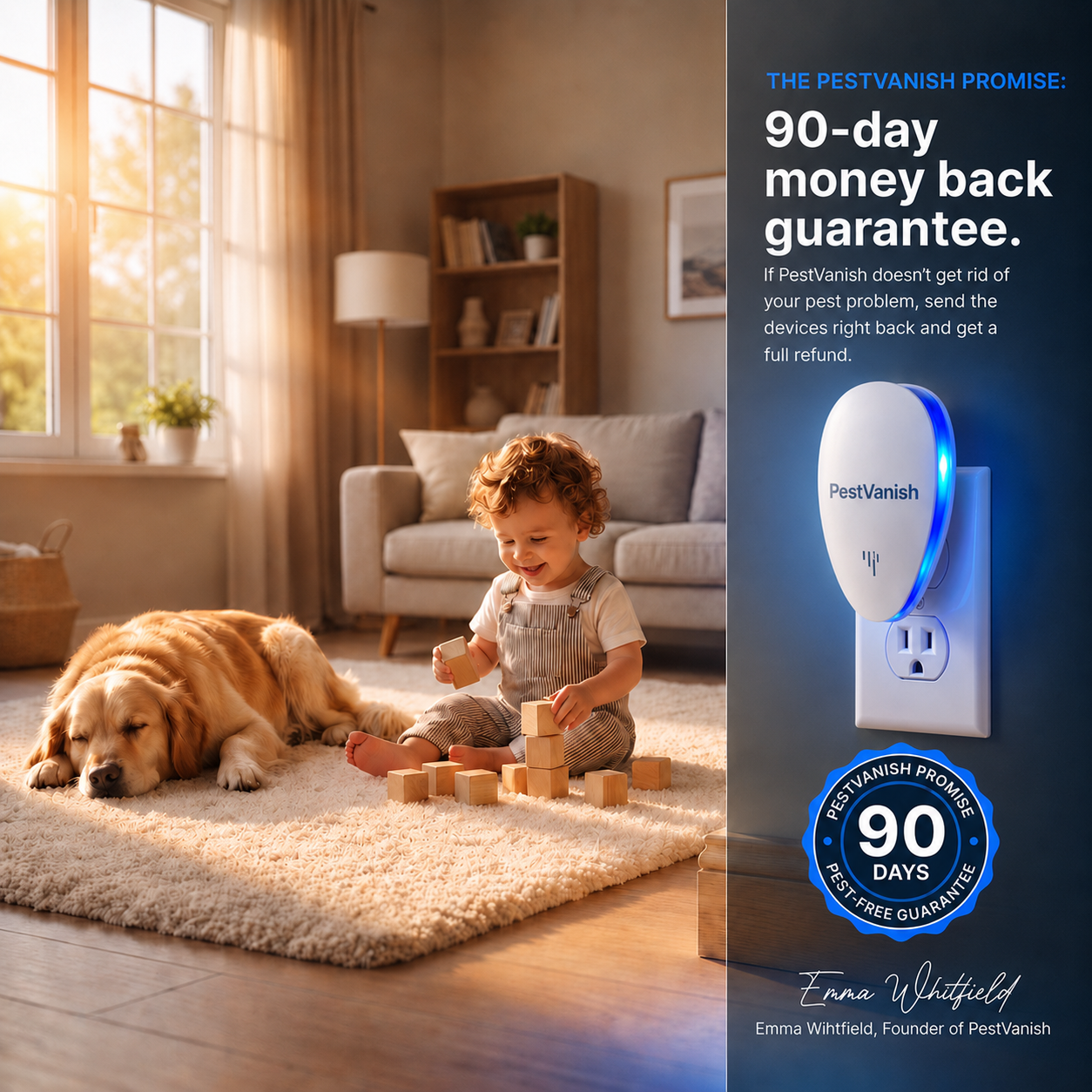 PestVanish Ultrasonic Pest Repeller - Banish 14+ Pests for Good