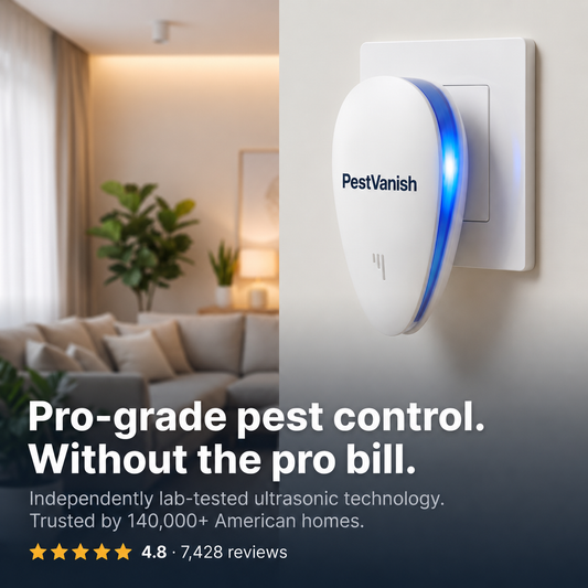 PestVanish Ultrasonic Pest Repeller - Banish 14+ Pests for Good